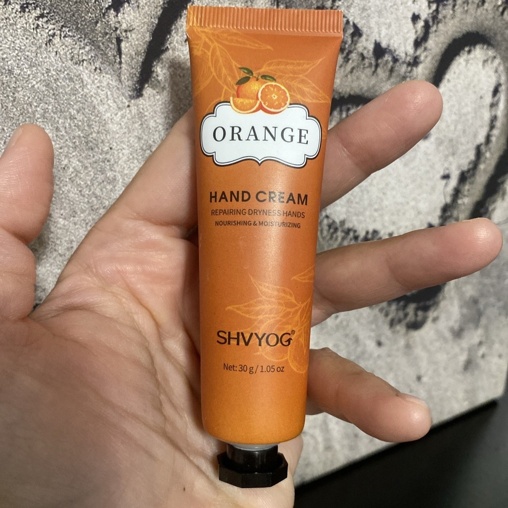 SHVYOG Orange Hand Cream Repairs Dry Hands 1.05oz New